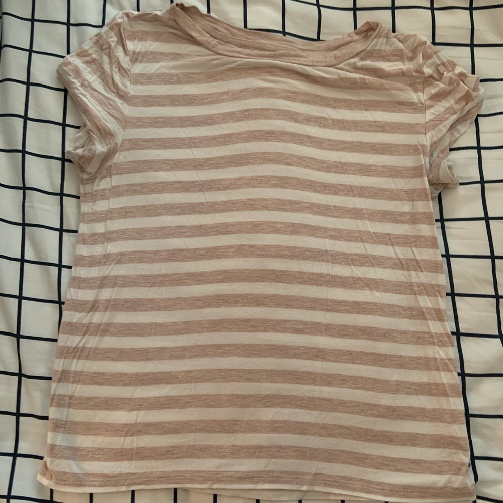 Light pink & white striped tee